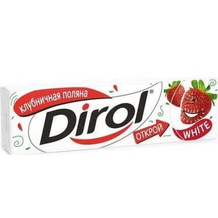 Жевательная резинка Dirol White Клубничная поляна 10 шт.