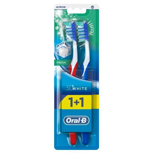 Зубная щетка Oral-B 3D White Свежесть средней жесткости 2 шт.