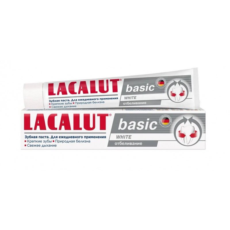 Зубная паста Lacalut basic white 75 мл