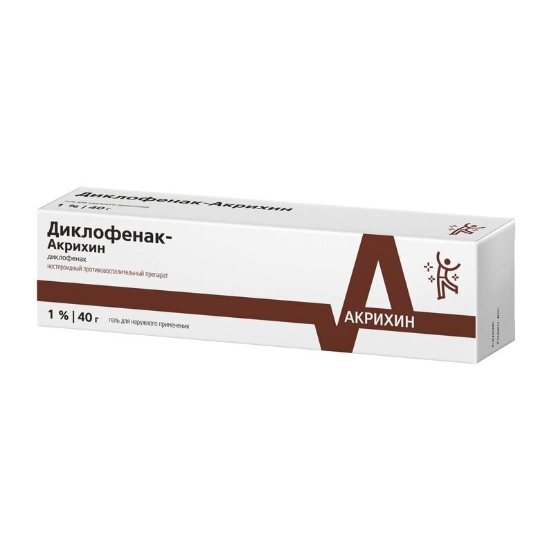 Диклофенак-Акрихин гель для наружного применения 1% 40 г