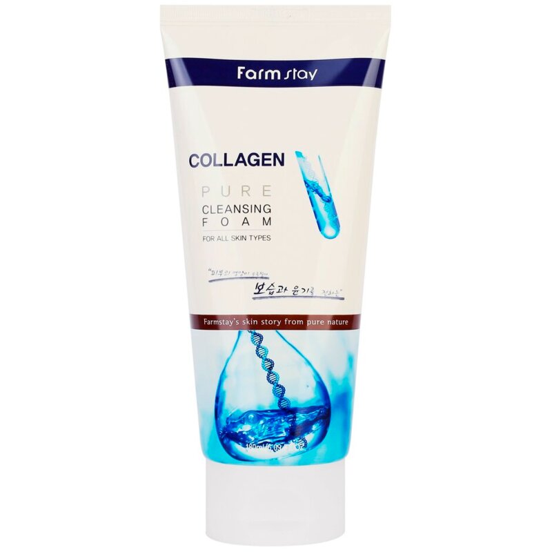 Пенка FarmStay Collagen Pure Cleansing Foam очищающая с коллагеном 180 мл