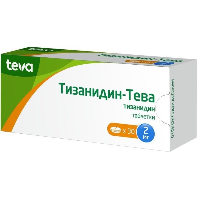 Тизанидин-Тева таблетки 2 мг 30 шт.