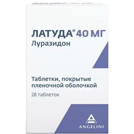 Латуда таблетки, покрытые оболочкой 40 мг 28 шт.