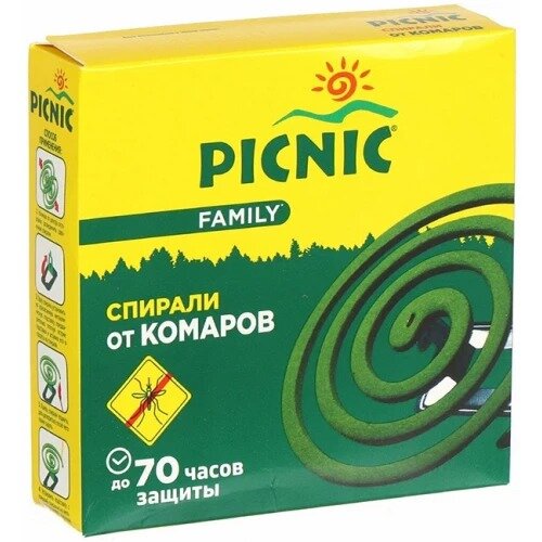 Спирали от комаров Пикник (Picnic) Family 10 шт.