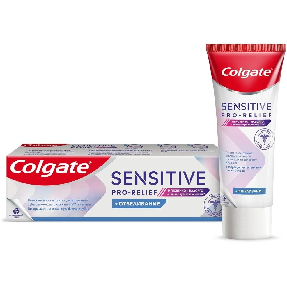 Паста зубная Sensitive Pro-Relief +отбеливание Colgate/Колгейт 75 мл