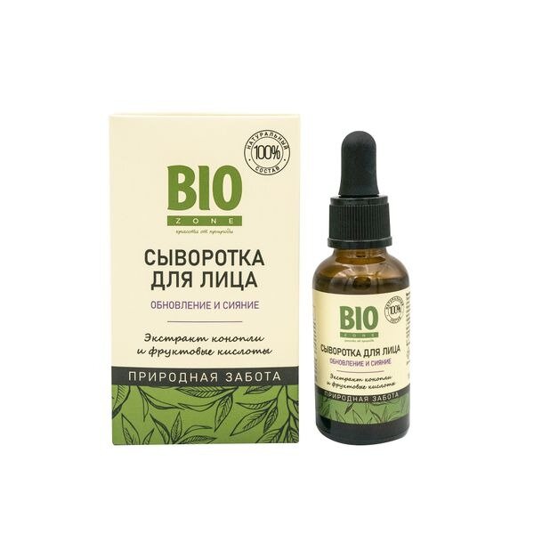 Сыворотка для лица Биозон (BioZone) с экстрактом конопли и фруктовыми кислотами 30 мл