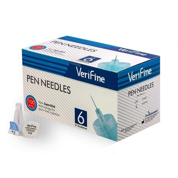 Игла для инсулиновых ручек Verifine 31G 0,25х6 мм 100 шт.