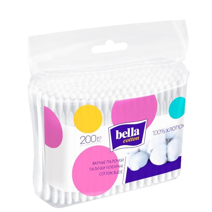 Ватные палочки Bella Cotton пакет 200 шт.