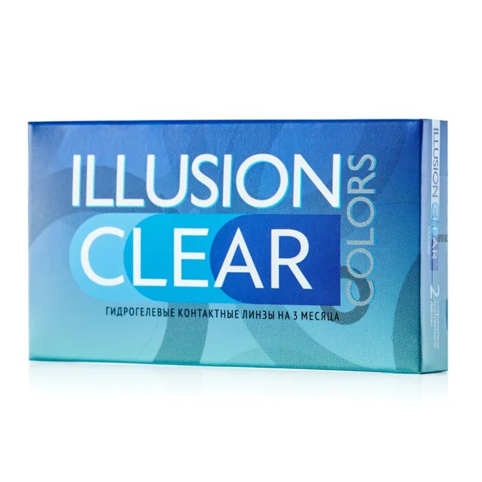 Контактные линзы Illusion Clear прозрачные 3 месяца -6.5/8.6 2 шт.