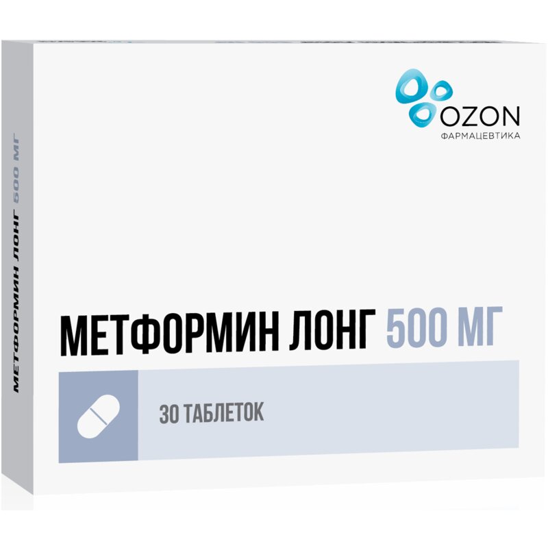 Метформин Лонг таблетки 500 мг 30 шт.