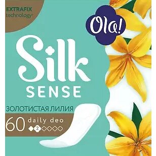 Прокладки ежедневные гигиенические Ola! Silk Sense Daily Deo аромат золотистая лилия 60 шт.
