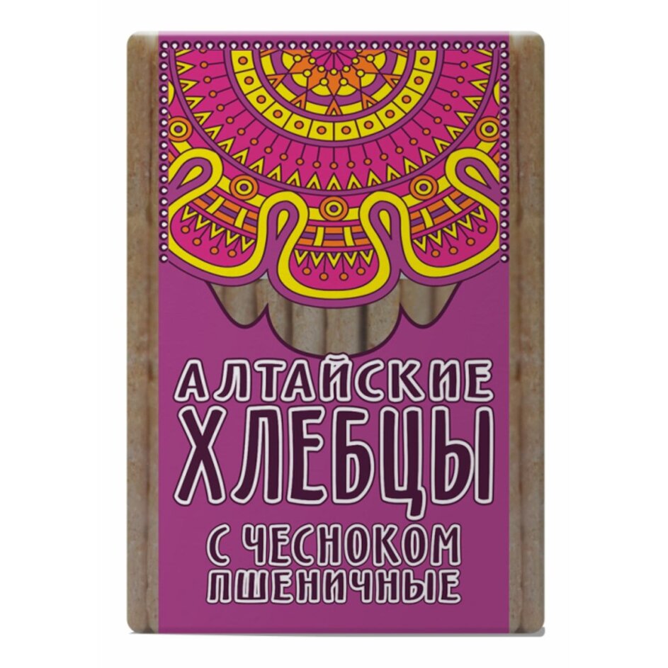 Хлебцы Алтайские пшеничные с чесноком 75 г