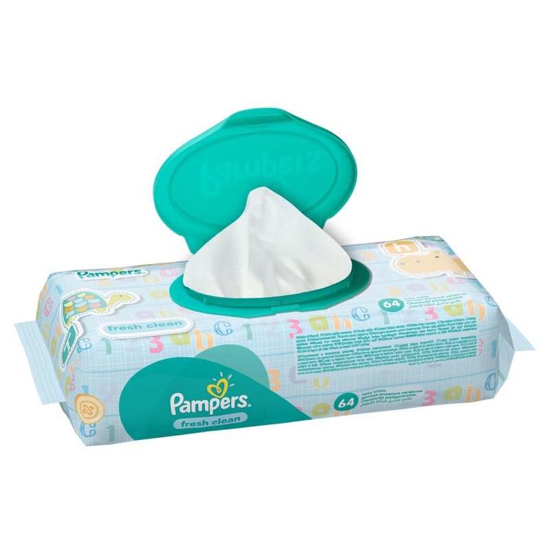 Детские влажные салфетки Pampers Baby Fresh Clean 64 шт.