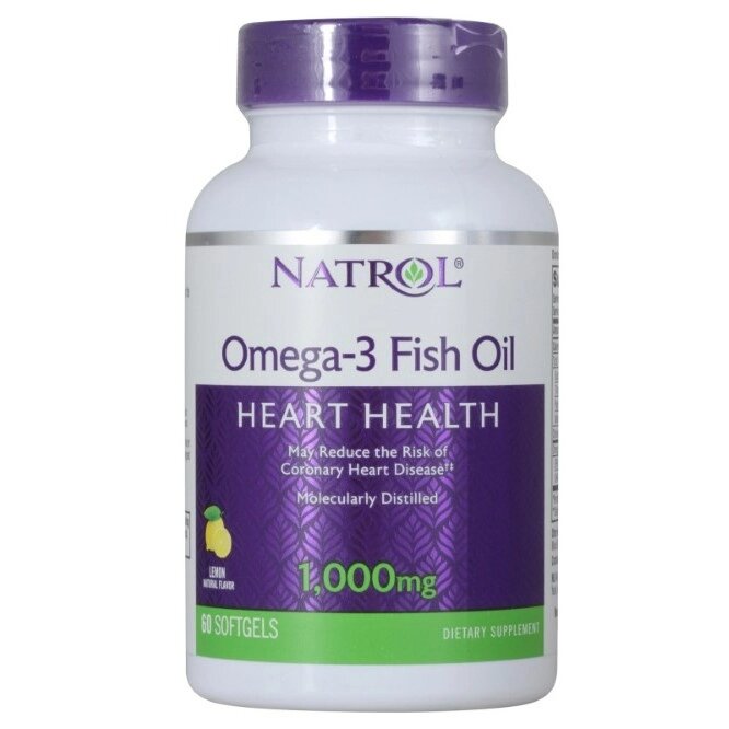 Омега-3 Фиш Оил Natrol капсулы 1 000 мг 60 шт.