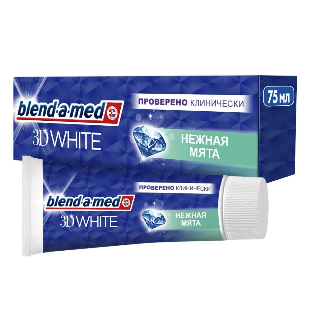 Blend-a-med паста зубная 3d white 75мл нежная мята