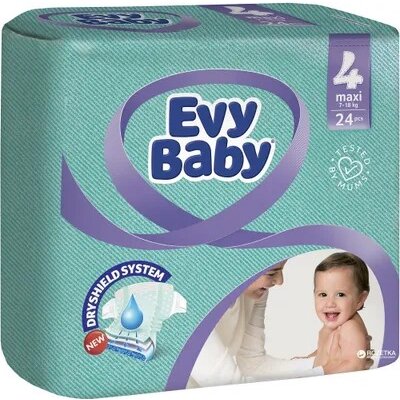 Подгузники Evy baby стандарт макси 7-18 кг 24 шт.