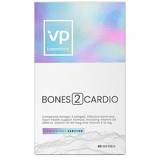 Комплекс для здоровья сердца и опорно-двигательного аппарата Vplab Bones 2 Cardio капсулы 60 шт.