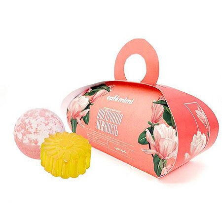 Набор Cafe Mimi Цветочная история: глицериновое мыло+бурлящий шар для ванны