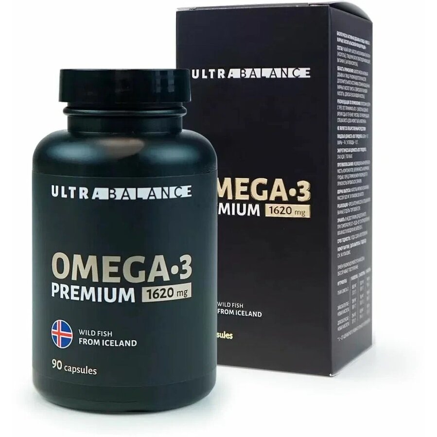 Капсулы Омега-3 UltraBalance премиум жирные кислоты 1620 мг 90 шт.