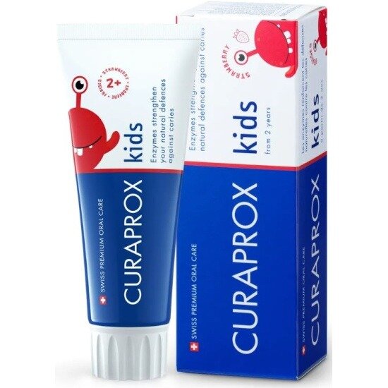 Паста зубная Curaprox Kids 950 для детей старше 2-х лет 60мл со вкусом клубники
