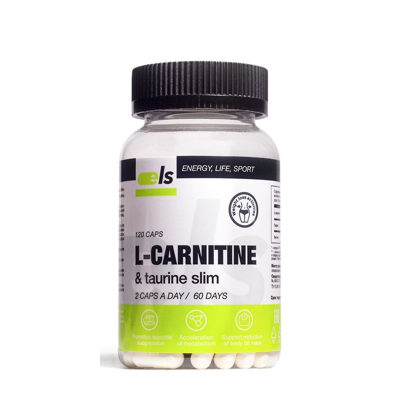 L-карнитин & Таурин Slim капсулы 0,55 г 120 шт. (банка)