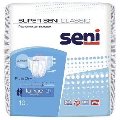 Подгузники Seni Classic Super р.L 10 шт.