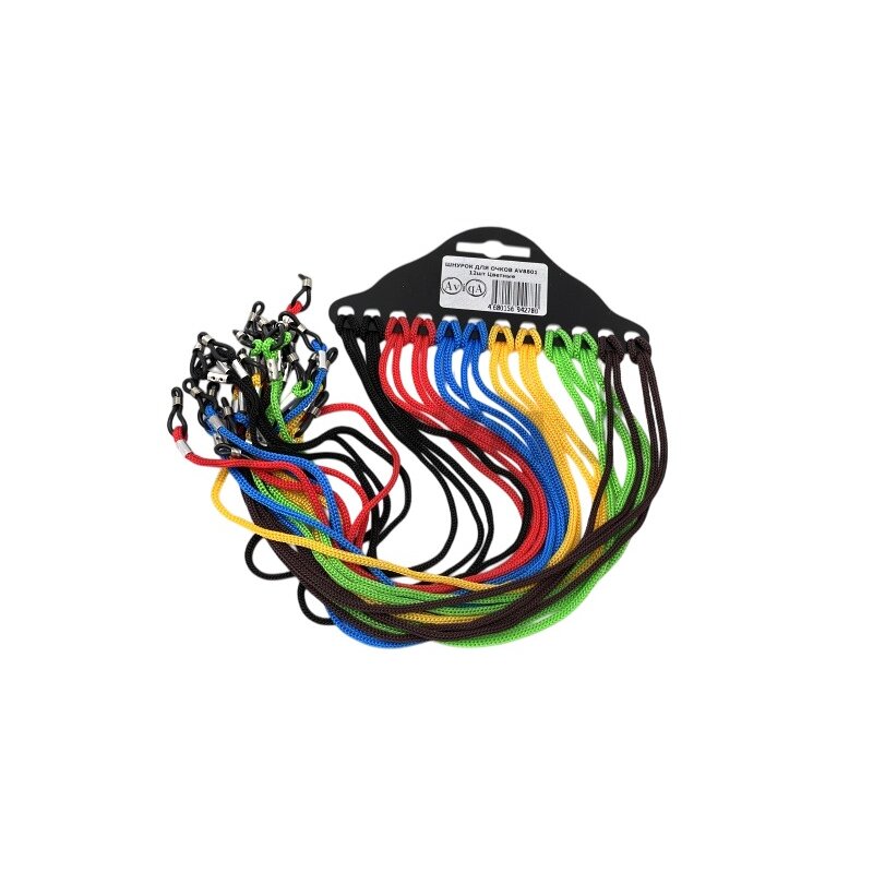 Шнурок для очков Aviqa AV8801 цветные 12 шт.