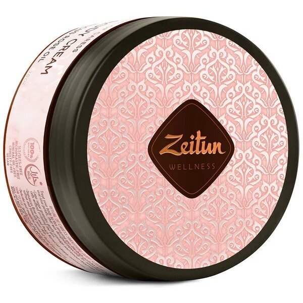 Крем для тела Zeitun насыщенный смягчающий ритуал нежности с дамасской розой и маслом персика 200 мл