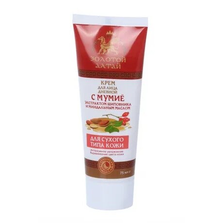Крем для лица дневной Золотой Алтай для сухой кожи с Мумие 75 мл