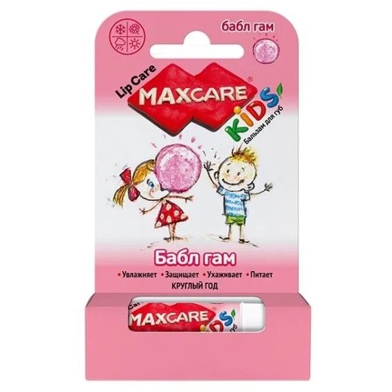 Бальзам детский для губ Maxcare бабл-гам 4.7 г