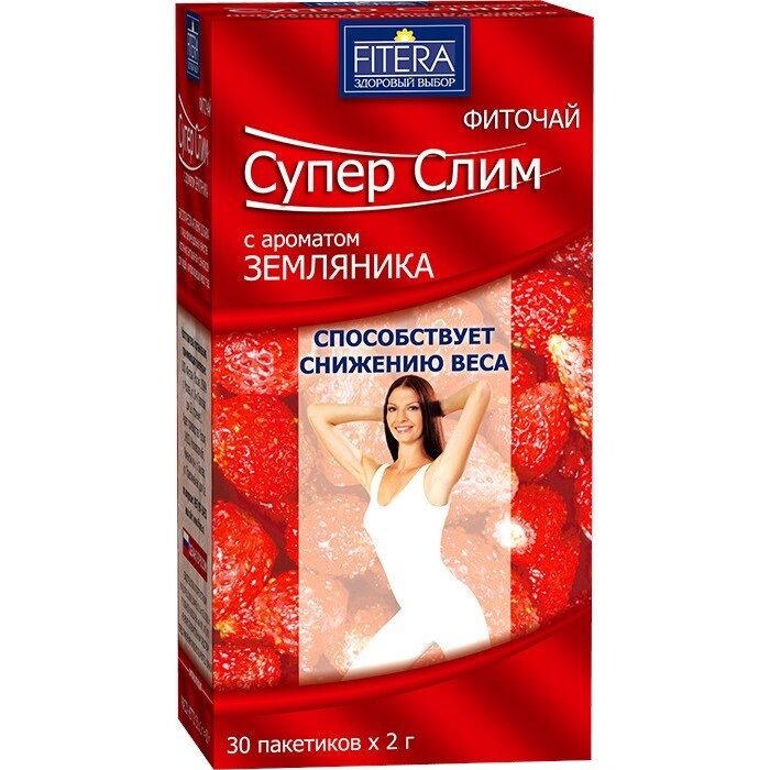 Фиточай Супер Cлим Земляника фильтр-пакеты 30 шт.