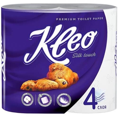 Бумага туалетная Kleo Ultra 4-х слойная 4 шт.