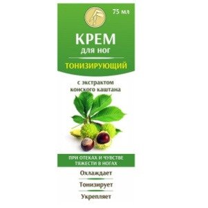 Крем для ног тонизирующий с экстрактом конского каштана 75 мл