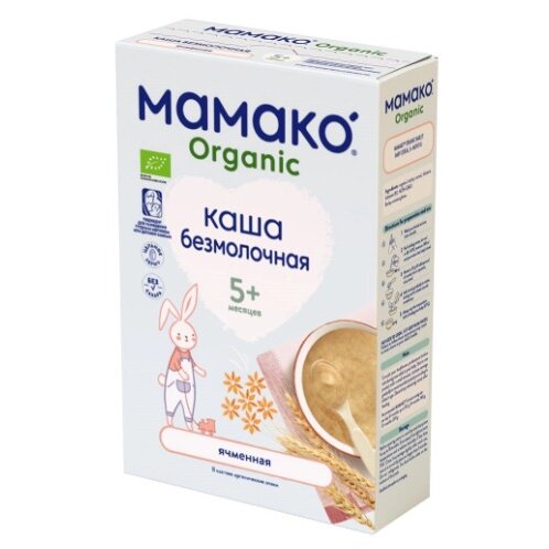 Мамако organic каша ячменная безмолочная с 5 мес. 200 гр