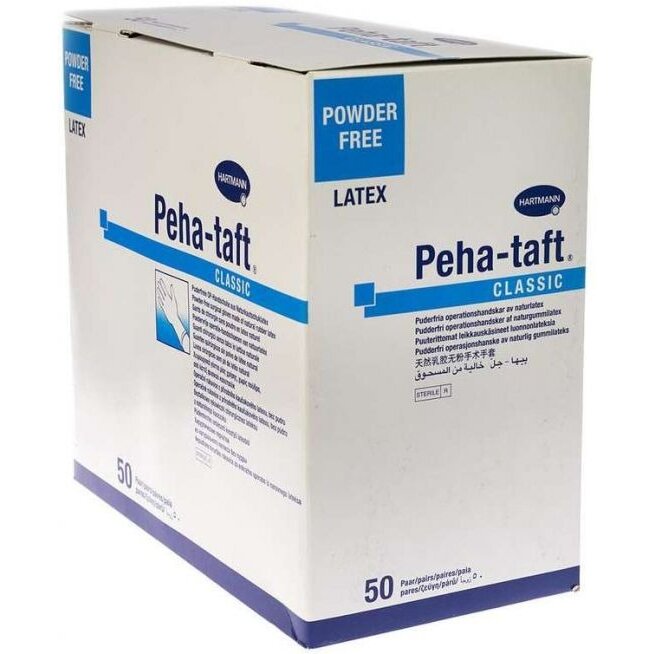 Перчатки Hartmann peha-taft classic латексные стер. операционные р.8 50 пар