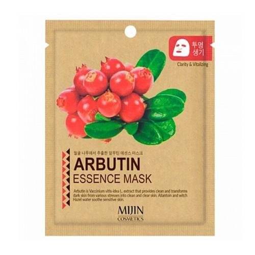 Маска для лица тканевая с арбутином Mijin Arbutin Essence Mask 25 г