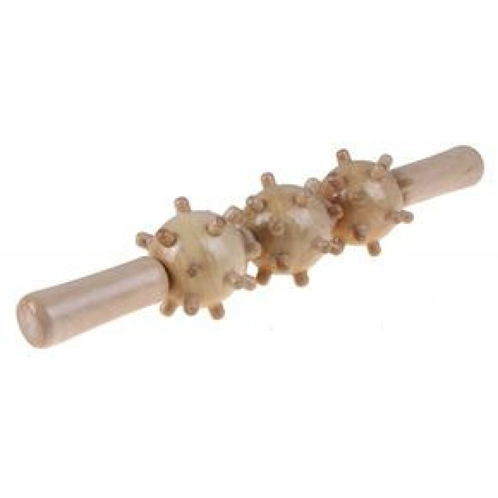 Массажер 3 шара деревянный 31*6 см