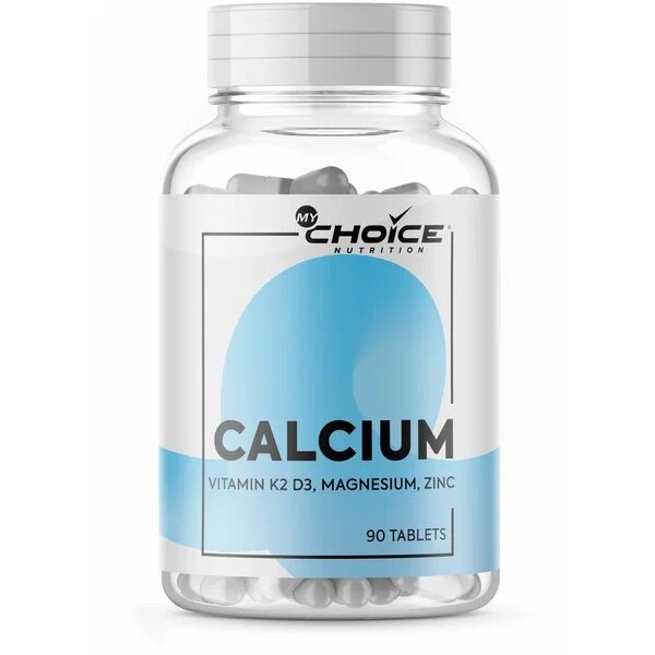 MyChoice Nutrition витаминный комплекс кальций, К2, Д3, Магний, Цинк таблетки 90 шт.