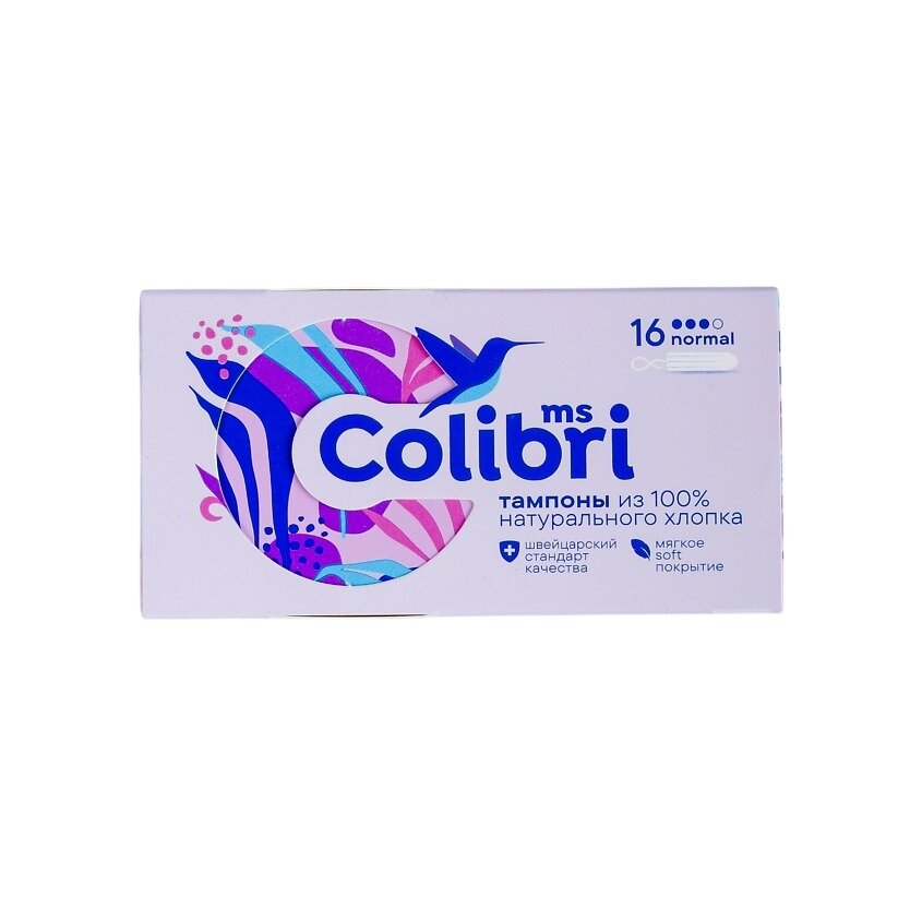 Тампоны Miss Colibri Normal 3 капель 16 шт.