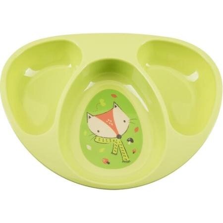 Тарелка детская Курносики арт. 17633 Лесные звери зеленая