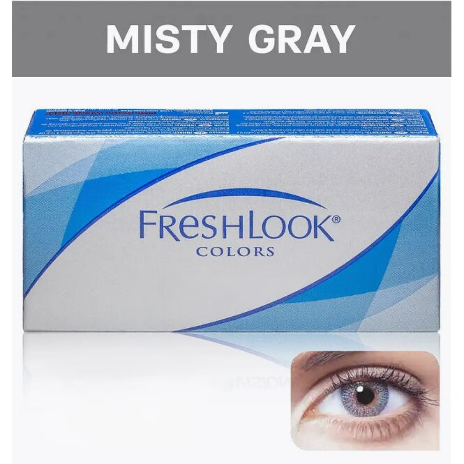 Линзы контактные цветные Alcon/Алкон freshlook colors (8.6/-0,00) Misty gray 2шт