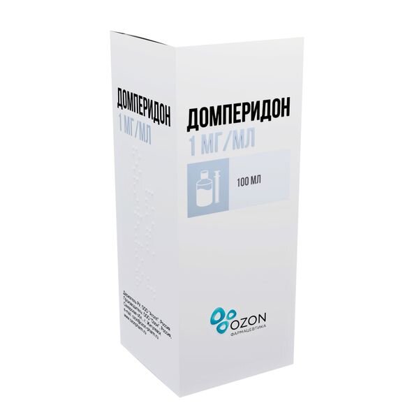 Домперидон+шприц-дозатор суспензия для приема внутрь 1мг/1мл 100мл