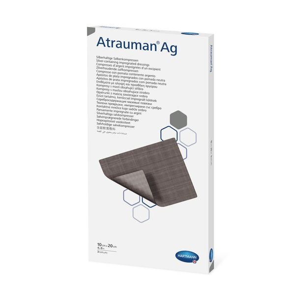Мазевая повязка Hartmann Atrauman Ag с серебром 10х20 см 3 шт.