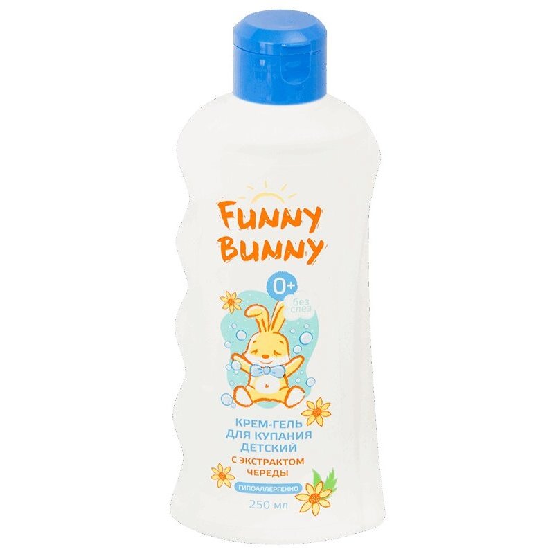 Крем-гель для купания Funny Bunny детский с чередой 250 мл