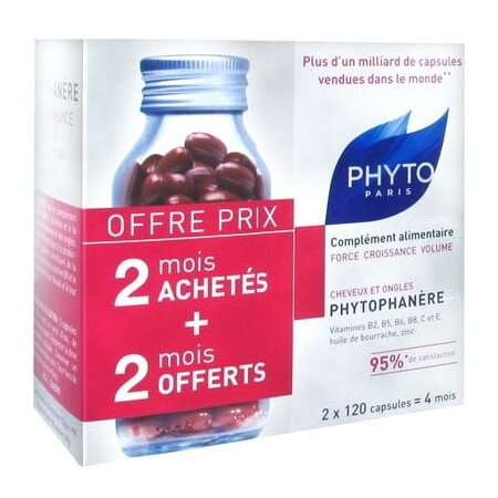 Набор Phytophanere Phyto/Фито: для волос и ногтей капсулы 120 шт. 2 упаковки
