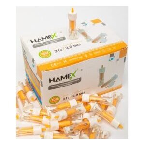 Ланцеты для забора крови Hamex Safety автомат. 21G 2,4 мм 100 шт.