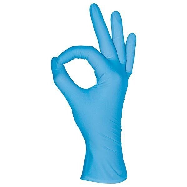 Перчатки Mediok смотровые нитриловые неопудренные текстурированные нестерильные голубые р.M 50 пар