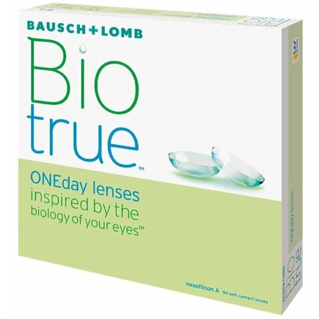 Линзы Bausch+Lomb BioTrue ONEday контактные диоптрия -3,25 x90