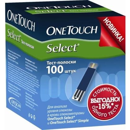 Тест-полоски One Touch Select 100 шт.