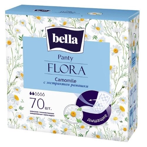Прокладки ежедневные Bella flora panty camomile 70 шт.